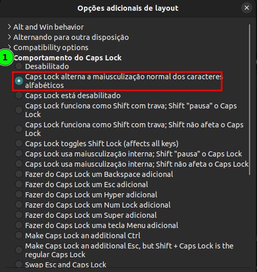 Opções de layout Opções de layout